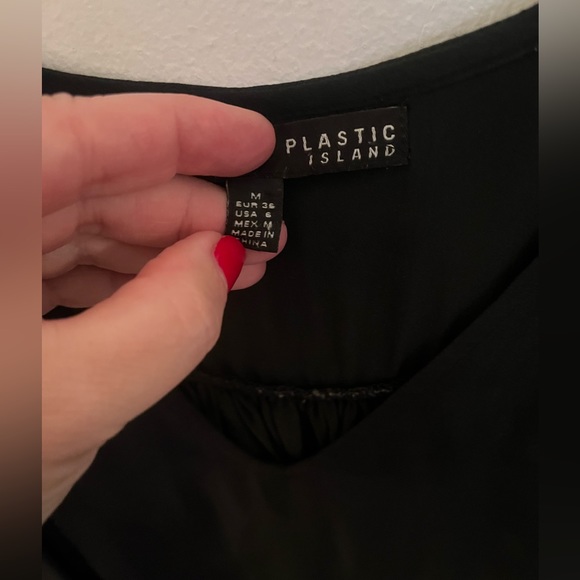 Plastic Island Trapeze Sleeveless Tunic M - Picture 2 of 4